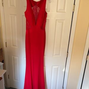 Stunning Red Lace Prom Dress